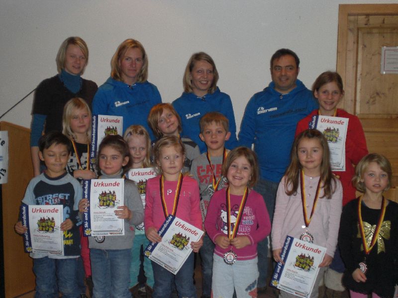 Siegerehrung Ski- und Snowboardkurse 2013